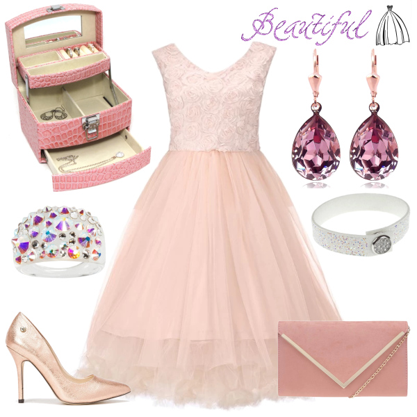 Světle růžové šaty Lindy Bop Anais