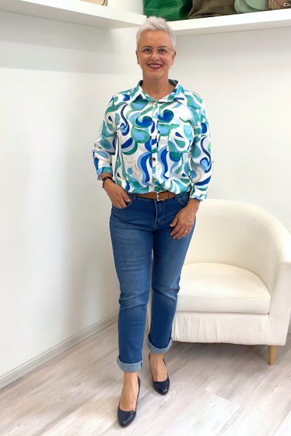 Modré push up džíny M´Sara BLANKA STRAKA.CZ263
