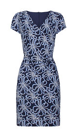 Modré pouzdrové šaty se vzorem květin Smashed Lemon Lisha