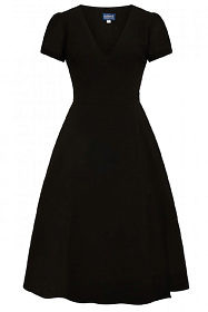 Černé šaty s výstřihem Collectif Wilhelmina
