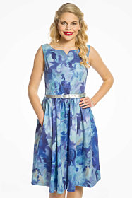 Modré duhové šaty Lindy Bop Delta