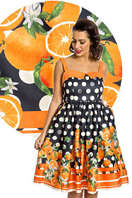 Letní šaty s pomeranči Lindy Bop Saskie