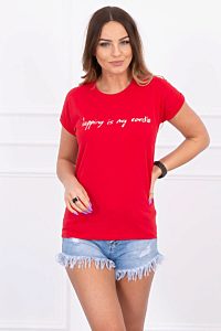 Červené dámské tričko Lucy