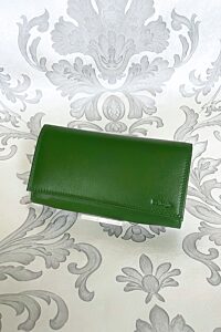 Zelená kožená peněženka větší