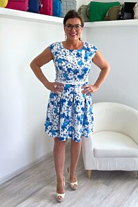 Šaty s modrými květy Annika