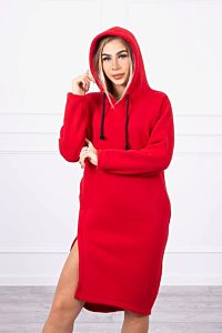 Červené mikinové šaty Lia