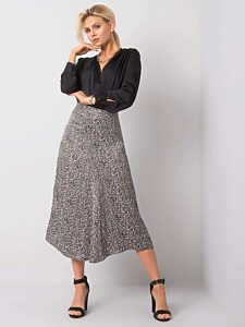 Černo béžová vzorovaná midi sukně Monica