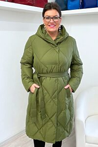 Moderní zelený kabát MYDRESS