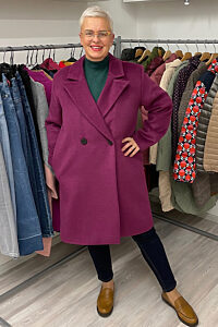 Zimní fialový kabát Rene