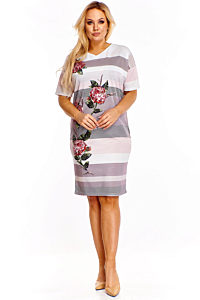 Pouzdrové šaty s motivem růží La Vian Erika