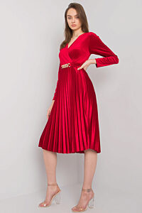 Červené společenské sametové šaty Vernazza