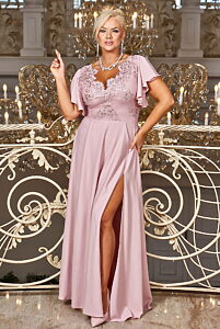 Pudrově růžové společenské šaty Bosca Fashion Laura