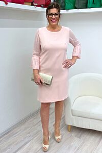 Pudrově růžové společenské šaty Emma