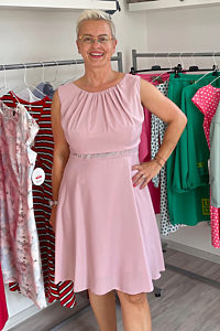 Pudrově růžové společenské šaty Mariza Liv