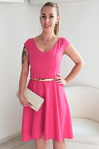 Růžové šaty se zlatým páskem Marconi Karen