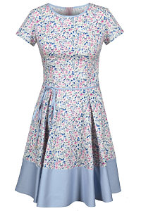 Světlemodré šaty s kytičkami Alice