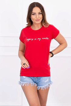Červené dámské tričko Lucy