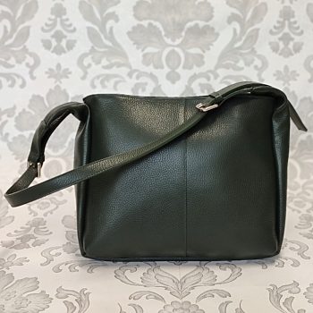 Zelená kožená kabelka přes rameno