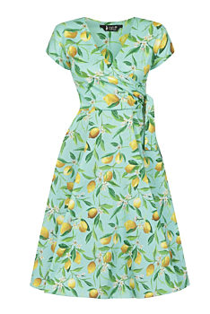 Zelené šaty s citróny Lady V London Bella