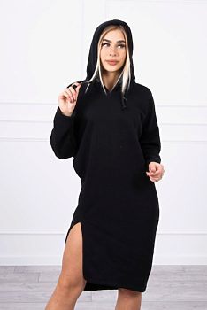 Černé mikinové šaty Lia