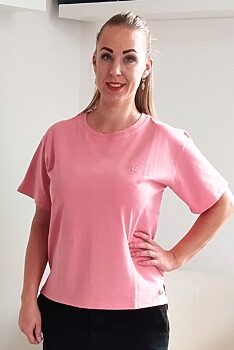 Starorůžové tričko z biobavlny Yerse Rosa