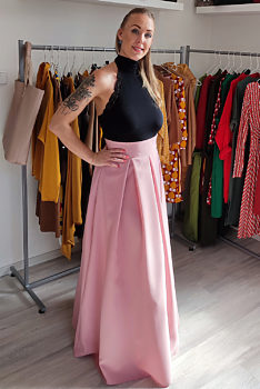 Světle růžová společenská sukně A&A Collection