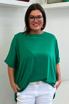 Volné triko zelené