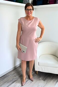 Pudrově růžové šaty Petrina