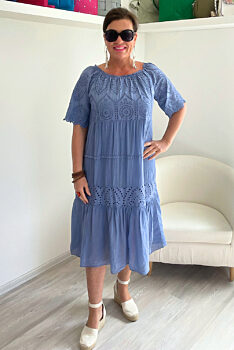 Madeirové šaty modré