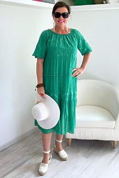 Madeirové šaty zelené