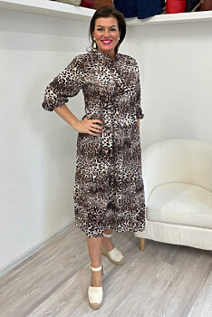Maxi šaty s leopardním vzorem Maegan