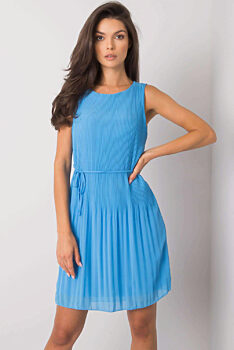 Modré plisované šaty Rayna