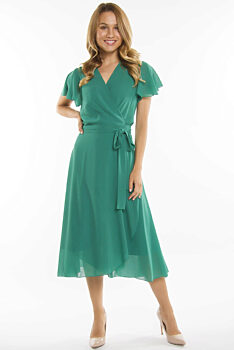 Zelené zavinovací šaty Bellezza