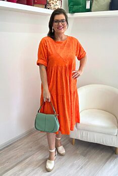 Madeirové šaty oranžové