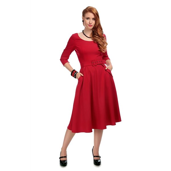 Červené šaty Collectif Ivy