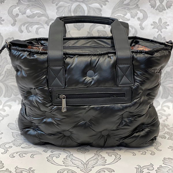 Dámská měkká kabelka/taška na zip černá