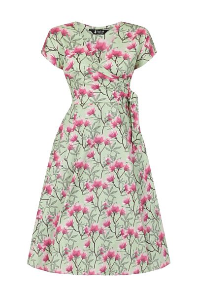 Světle zelené šaty s magnolií Lady V London Bella