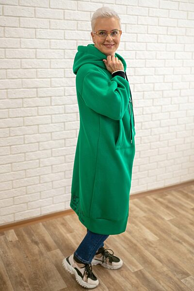 Zelený mikinový kabát Acqua