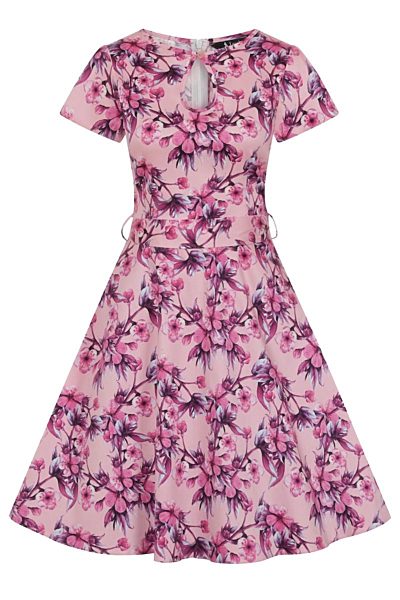 Růžové šaty s květy Lady V London Judy