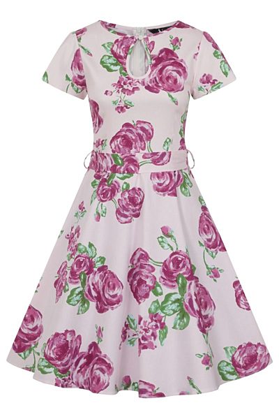 Růžové šaty s růžemi Lady V London Judy