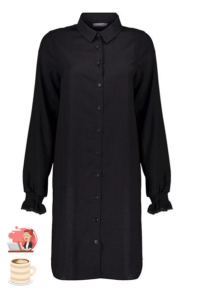 Černé košilové šaty Geisha