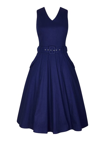Modré šaty na ramínka Collectif Mavis