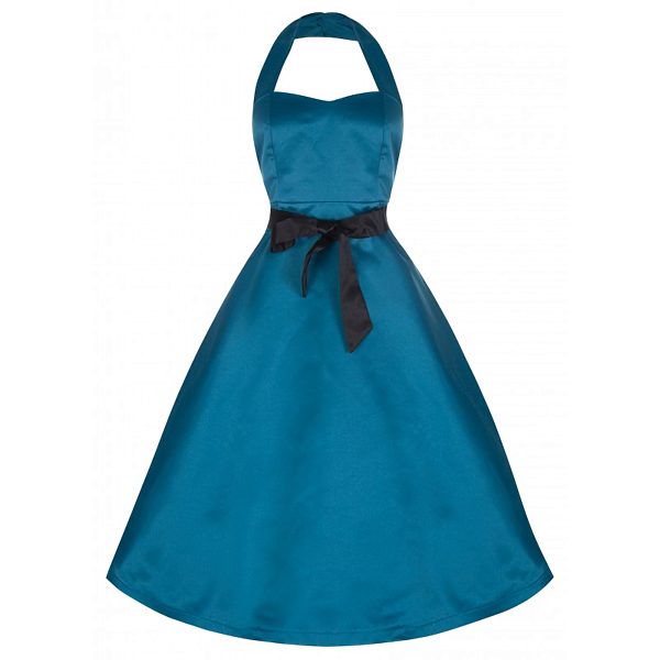 Šaty v azurově modré barvě Lindy Bop Queenie