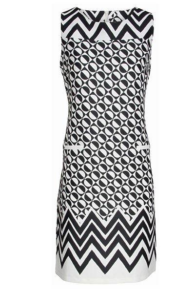 Černobílé šaty s geometrickými tvary Smashed Lemon Jowita