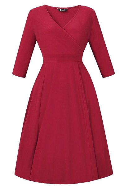 Červené retro šaty Lady V London Lyra