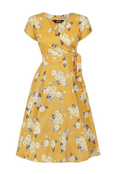 Žluté šaty s květy Lady V London Bella