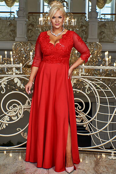 Červené společenské šaty Bosca Fashion Carmen