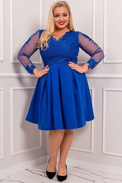Kobaltově modré společenské šaty Bosca Fashion Daisy Long