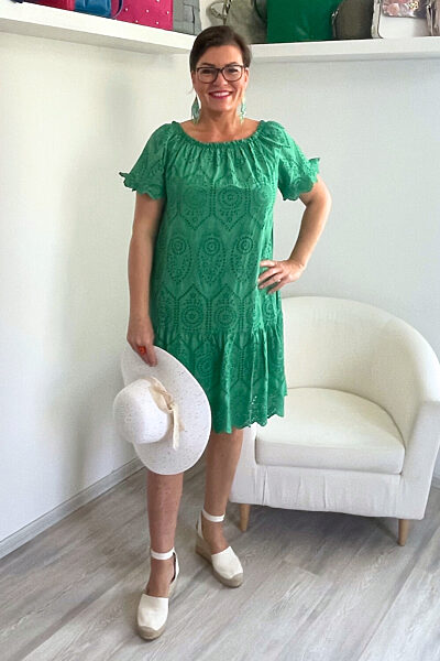 Zelené madeirové šaty