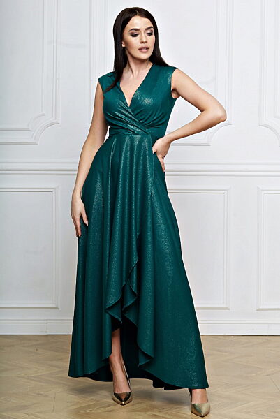 Zelené společenské šaty Bosca Fashion Gracia brocate